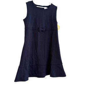 Gymboree Navy Blue School Uniform Dress Girls Size 10 Ruffle Jumper Sleeveless